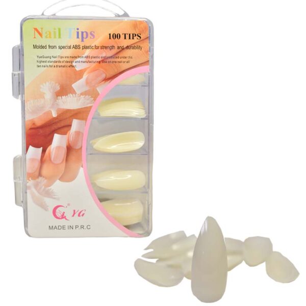 Kit de uñas YG nail naturales punta de almendra 100u
