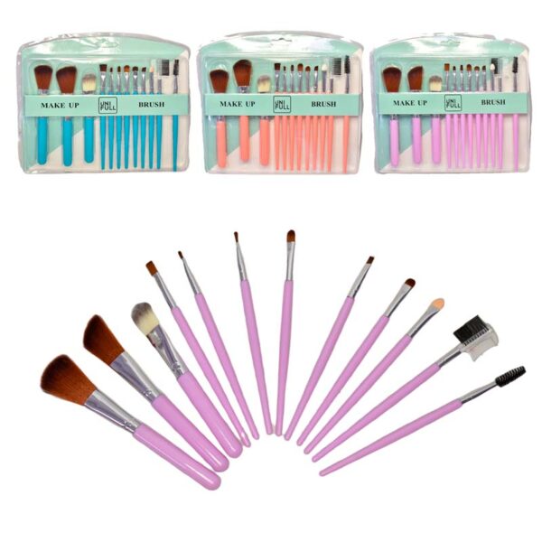 Kit de brochas de 12 unidades Make Up uni full