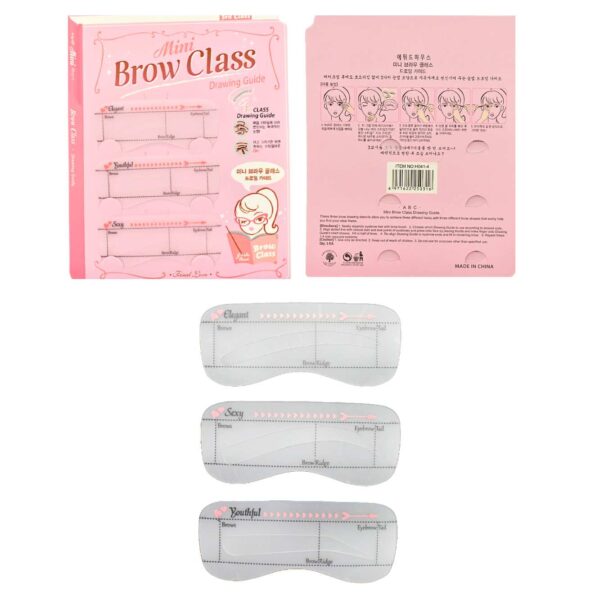 Set de plantillas de 3 unidades para delinear cejas Mini Brow Class