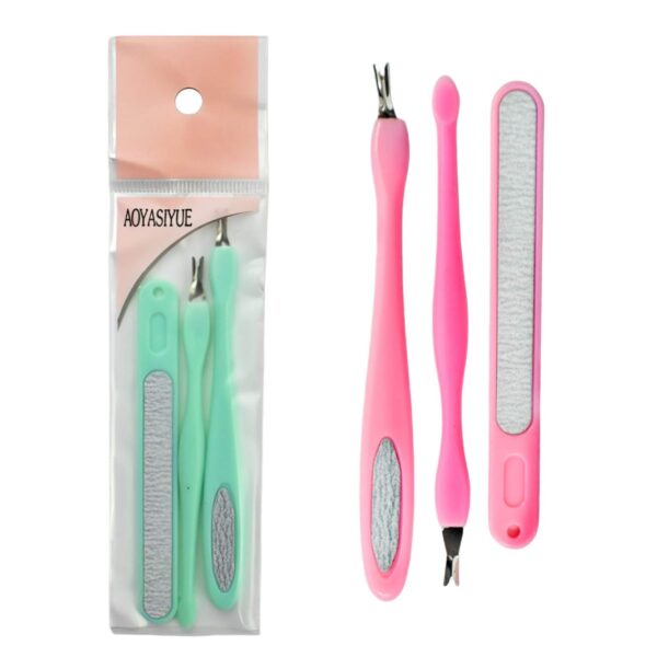 Set de herramientas para uñas lima y corta cutículas AOYASIYUE