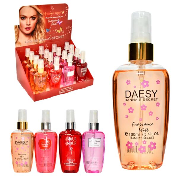 Perfume give me Hanna`s SecretT 100ml caja roja aromas surtidos