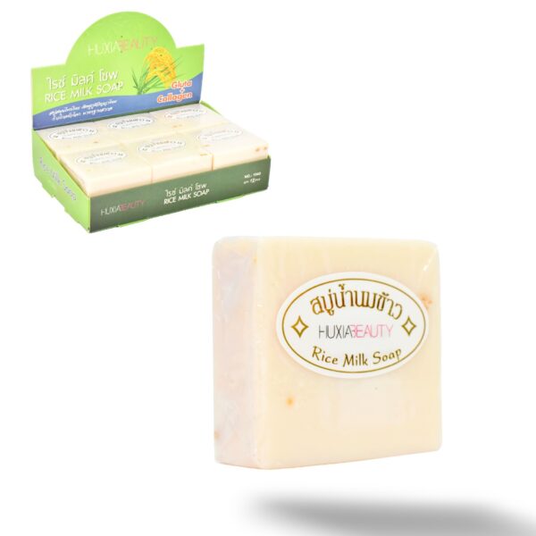 Jabón de leche y arroz HuxiaBeauty 65g