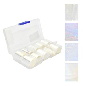 Set De 8 Foil Para Uñas Presentacion Tornasol