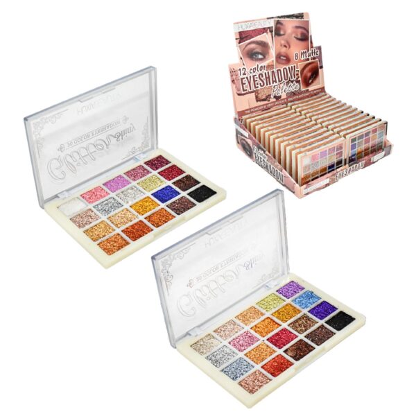 Sombra Huxiabeauty 12 Colores Y 8 Matte