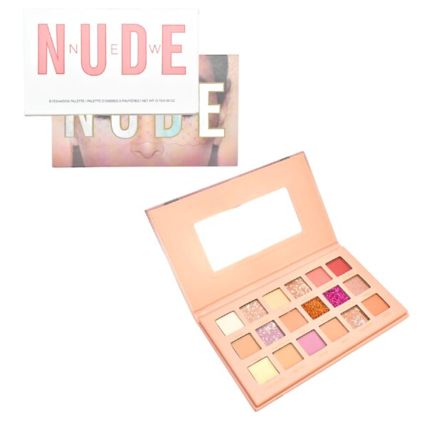 Paleta de sombras New Nude Hudabeauty 18 colores caja blanca