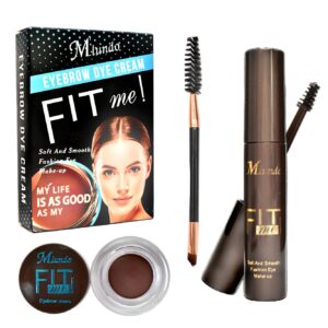 Crema Y Pomada Para Cejas Con Brocha Aplicadora Miundo Surtidas