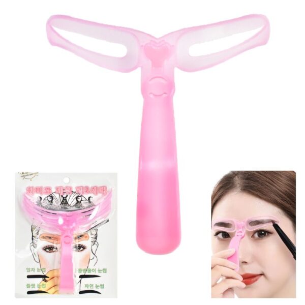Diseñador  De Cejas Plastico Color Rosa De 4 Estilos