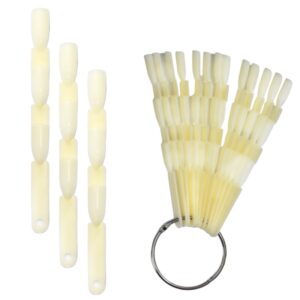 Kit de exhibidores con forma ovalada y color blanco para uñas