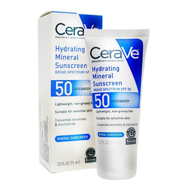 Protector Solar Mineral Hidratante SPF 50 CeraVe Caja Verde