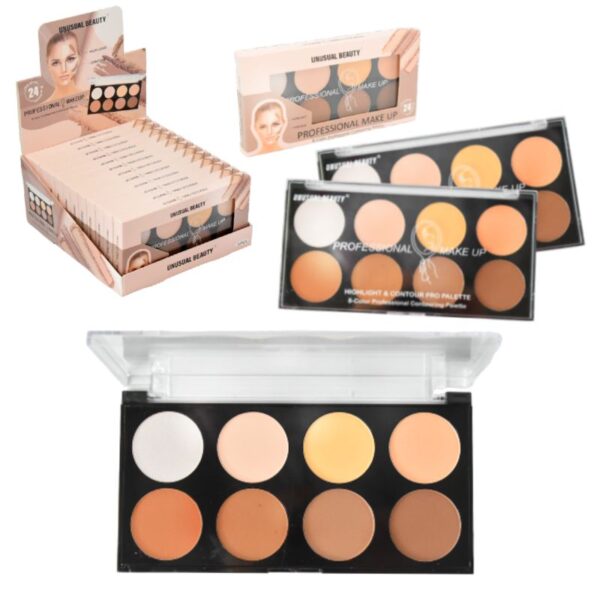 Paleta de Contorno Profesional de 8 Colores Unusual Beauty
