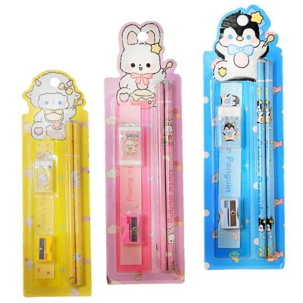 Set Escolar En Colores Surtidos de 5pcs