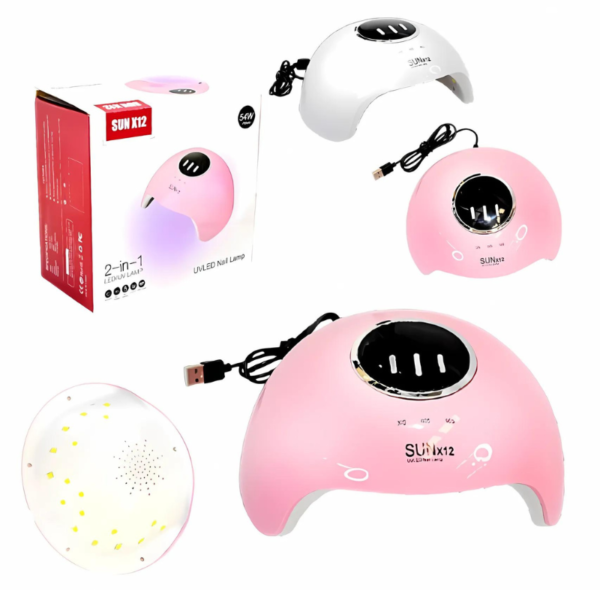 Lampara UV LED para uñas 54w SUN X12