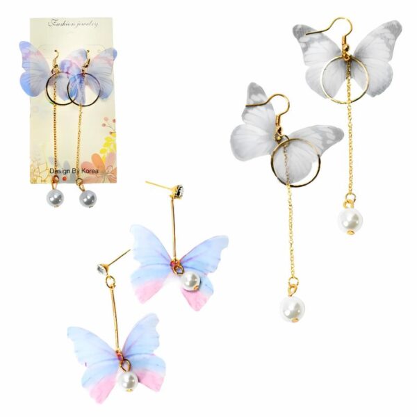 Aretes con Diseño de Mariposas de Fashion Jewerly