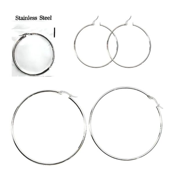 Argolla Grande de Fantasía en Color Plata Stainless Steel