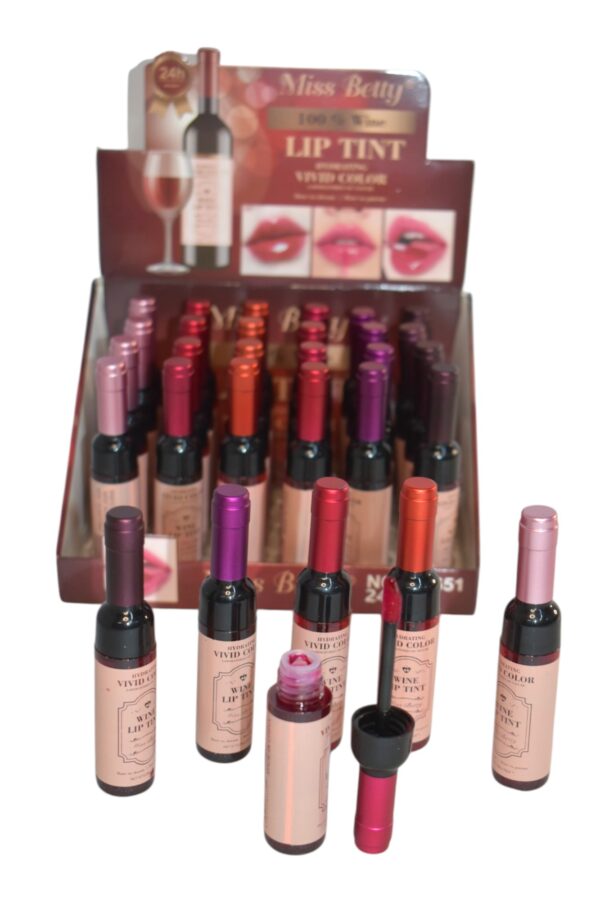 Tinta Para Labios en Presentacion de Botella de Vino Vivid Color Miss Betty