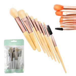 Set de 8 Brochas con Empaque Color Aqua LT2