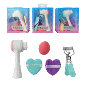Set de esponja, borlas cepillo facial y curlash