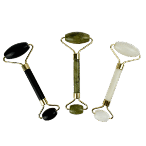 Rodillo masajeador facial doble de jade colores surtidos Lote 2